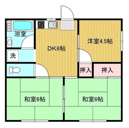 ヒルハイツ三沢の物件間取画像